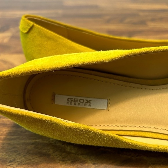 EUC GEOX Respira Women’s Wleslie Ballerina Flats, Acid Yellow, Size 36 - Picture 4 of 5